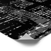 白黒ニューヨークシティナイト ポスター (角)