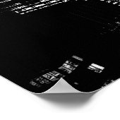 白黒ニューヨークシティナイト ポスター (角)
