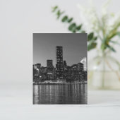 白黒ニューヨークシティナイト ポストカード (スタンド正面)