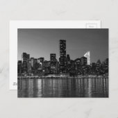 白黒ニューヨークシティナイト ポストカード (正面/裏面)