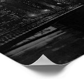 白黒ニューヨークシティブルックリンブリッジポスター ポスター (角)