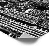 白黒ニューヨークシティポスター ポスター (角)