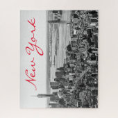 白黒ニューヨークシティマンハッタン ジグソーパズル (縦)