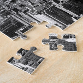 白黒ニューヨークシティマンハッタン ジグソーパズル (側面)