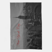 白黒ニューヨークシティ キッチンタオル (縦)