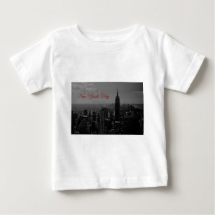 白黒ニューヨークシティ ベビーTシャツ
