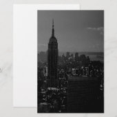 白黒ニューヨークシティ 便箋 (正面/裏面)