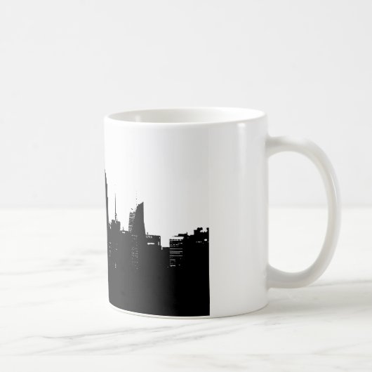 白黒ニューヨークシルエット コーヒーマグカップ (右)