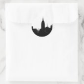 白黒ニューヨークシルエット ラウンドシール (バッグ)