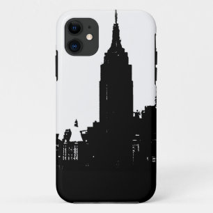 白黒ニューヨークシルエット iPhone 11 ケース