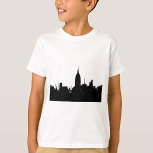 白黒ニューヨークシルエット Tシャツ