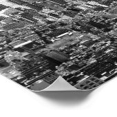 白黒ニューヨークスカイライントラベルフォトグラフィック ポスター (角)