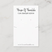 白黒ネックレスイヤリング表示ホルダー 名刺 (正面)