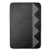 白黒ノルウェー縁ど語 バスマット (正面縦)