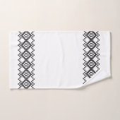 白黒ノルウェー語縁ど バスタオルセット (ハンドタオル)