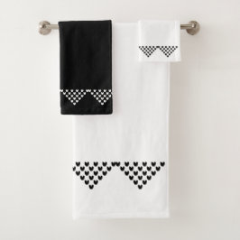 白黒ノルウェ縁どーバスタオルセット バスタオルセット