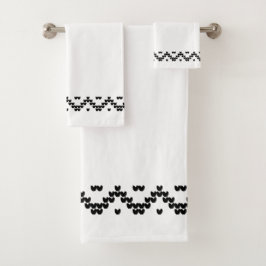 白黒ノルウェ縁どーバスタオルセット バスタオルセット