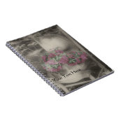 白黒ノートの庭園花椅子 ノートブック (右側)