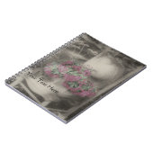 白黒ノートの庭園花椅子 ノートブック (左側)