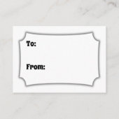 白黒ノーラップはっきりした表示ブライダルシャワー エンクロージャーカード (裏面)