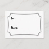 白黒ノーラップシンプルディスプレイベビーシャワー エンクロージャーカード (裏面)