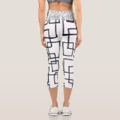 白黒ハイウェイストキャプリス カプリレギンス (裏面)