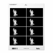 白黒ハイヒール靴 ラベル (フルシート)