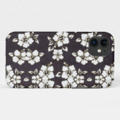 白黒ハイビスカスのiPhone 5のやっと箱 Case-Mate iPhoneケース (裏面(横))