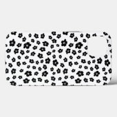 白黒ハイビスカスフローラ Case-Mate iPhoneケース (裏面 (横))