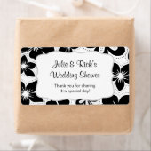 白黒ハイビスカス水カスタマイズ瓶- it! ラベル (インサイチュ)