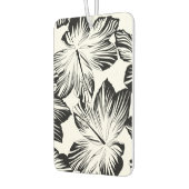 白黒ハイビスカス カーエアーフレッシュナー (左)