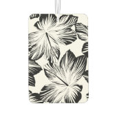 白黒ハイビスカス カーエアーフレッシュナー (裏面)