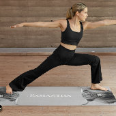 白黒ハイランドカウモノグラム名 ヨガマット