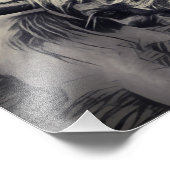 白黒ハイランド牛 フォトプリント            (角)