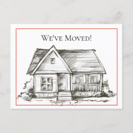 白黒ハウスの住所の変更のお知らせ 案内ポストカード