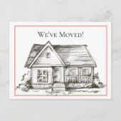 白黒ハウスの住所の変更のお知らせ 案内ポストカード (正面)