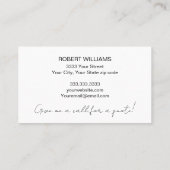 白黒ハウスペインタープロフェッショナル 名刺 (裏面)