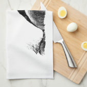 白黒ハウリングウルフ キッチンタオル (四つ折り)