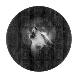 白黒ハウリングウルフ&ムーン カッティングボード