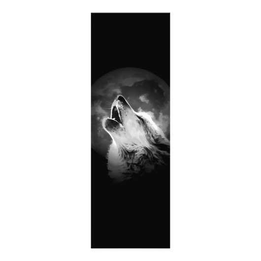 白黒ハウリングウルフ&ムーン フォトプリント            (正面)