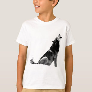 白黒ハウリングウルフ Tシャツ