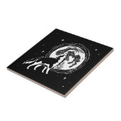 白黒ハウリングハスキームーンリノカット タイル (側面)