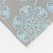 白黒ハスキー フリースブランケット (角)