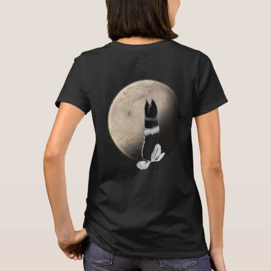 白黒ハスキー Tシャツ (裏面)