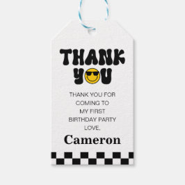 白黒ハッピードゥデ1st誕生日ありがとう ギフトタグ