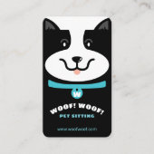 白黒ハッピードッグペットシッター&グルーミング 名刺 (正面)