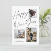 白黒ハッピーニューイヤースクリプト写真 シーズンカード (スタンド正面)