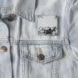 白黒ハッピーハローウィンパーティー 缶バッジ