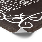 白黒ハッピーハローウィン ポスター (角)