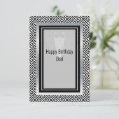 白黒ハッピーバースデーデイ感謝していパパyou c サンキューカード (スタンド正面)